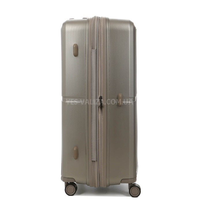 Чемодан большой L полипропилен шампань 76x52x32+5/125л/4.4кг/Airtex 249, фото 4