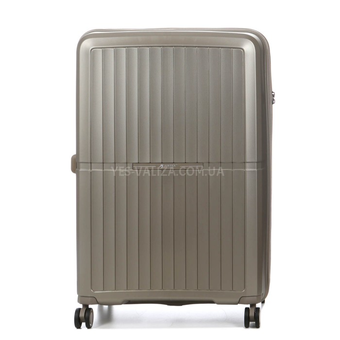 Чемодан большой L полипропилен шампань 76x52x32+5/125л/4.4кг/Airtex 249, фото 2