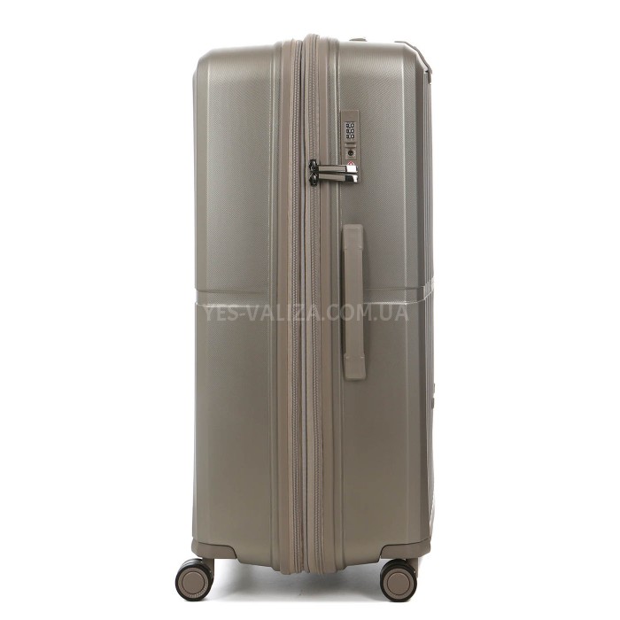 Валіза велика L поліпропілен шампань 76x52x32+5/125л/4.4кг/Airtex 249, фото 5