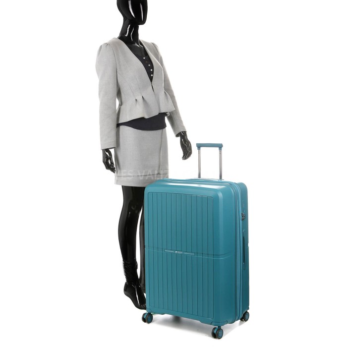 Валіза велика L поліпропілен зелений 76x52x32+5/125л/4.4кг/Airtex 249, фото 10