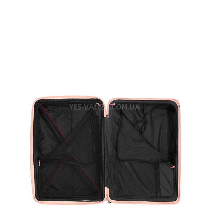 Валіза велика L поліпропілен рожевий 76x52x32+5/125л/4.4кг/Airtex 249, фото 8