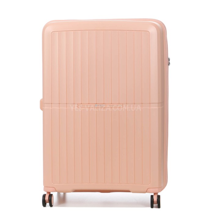 Валіза велика L поліпропілен рожевий 76x52x32+5/125л/4.4кг/Airtex 249, фото 6