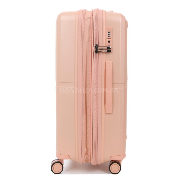 Чемодан большой L полипропилен розовый 76x52x32+5/125л/4.4кг/Airtex 249, фото 4