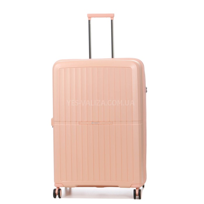 Валіза велика L поліпропілен рожевий 76x52x32+5/125л/4.4кг/Airtex 249, фото 2