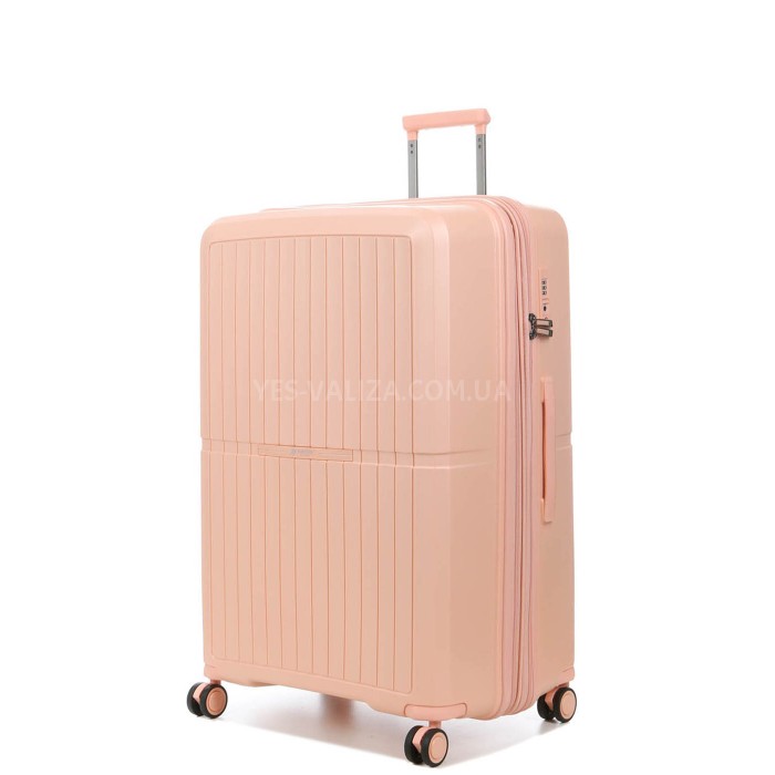 Валіза велика L поліпропілен рожевий 76x52x32+5/125л/4.4кг/Airtex 249, фото 1
