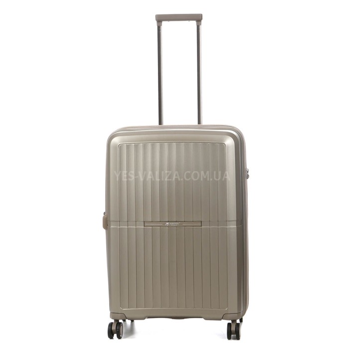 Чемодан средний M полипропилен шампань 66х48х25+5/83л/3.4кг/Airtex 249, фото 6