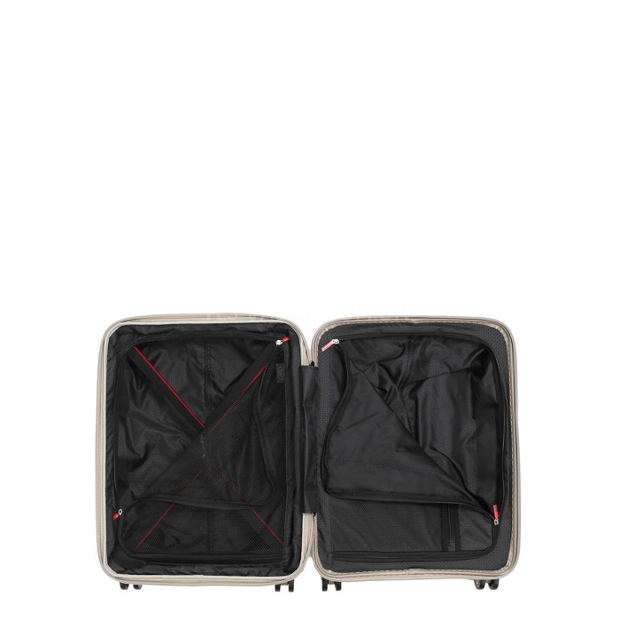 Валіза середня M поліпропілен шампань 66х48х25+5/83л/3.4кг/Airtex 249, фото 9