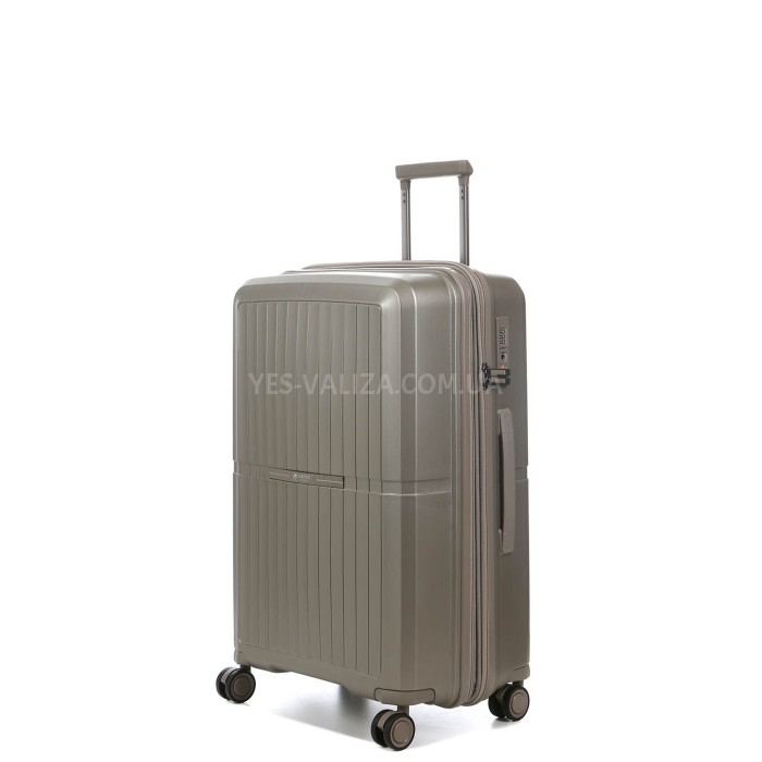 Валіза середня M поліпропілен шампань 66х48х25+5/83л/3.4кг/Airtex 249, фото 1