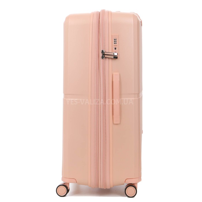 Валіза середня M поліпропілен рожевий 66х48х25+5/83л/3.4кг/Airtex 249, фото 5