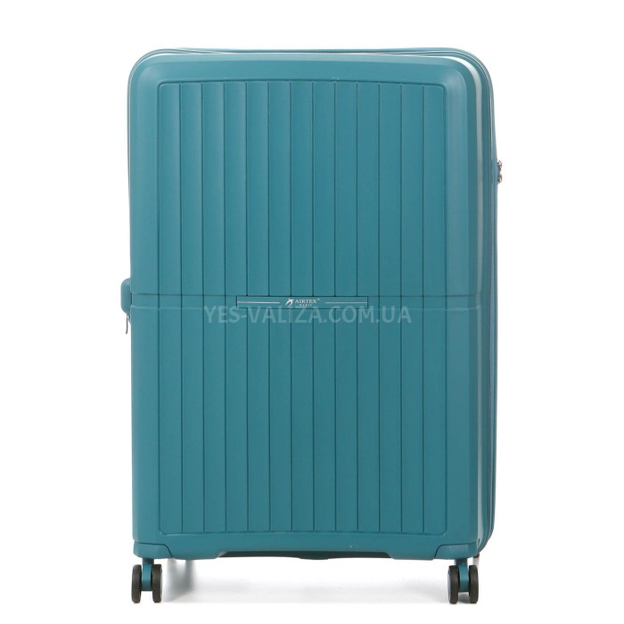 Чемодан средний M полипропилен зелёный 66х48х25+5/83л/3.4кг/Airtex 249, фото 6