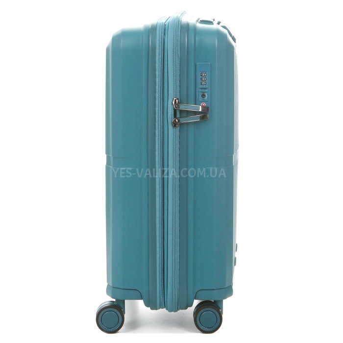 Чемодан малый S полипропилен зелёный 55x40x23(+5)см/49л/2.8кг/Airtex 249, фото 6