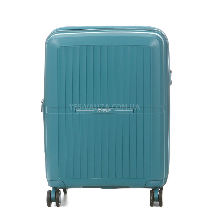 Валіза мала S поліпропілен зелений 55x40x23(+5)см/49л/2.8кг/Airtex 249, фото 4