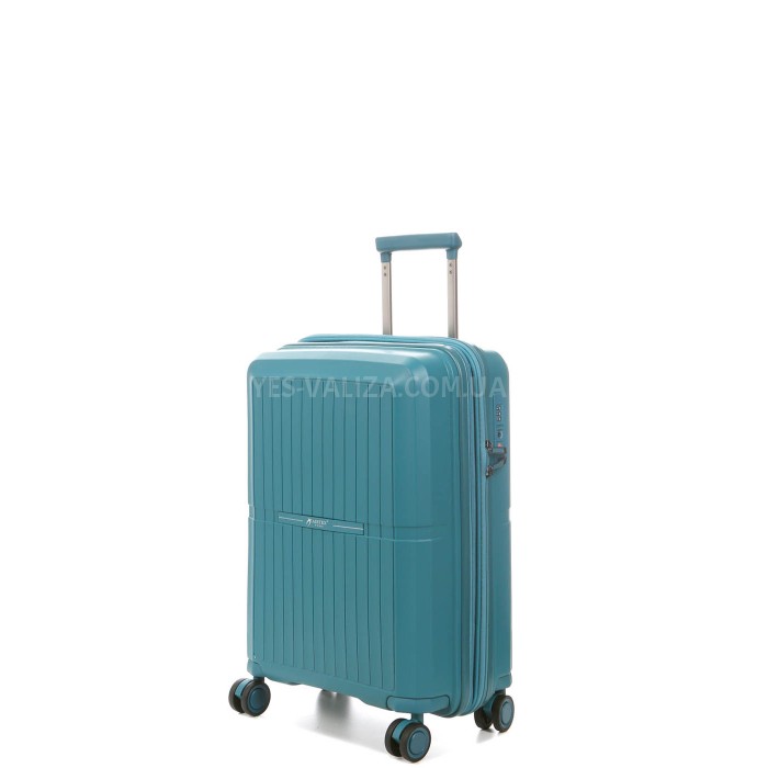 Чемодан малый S полипропилен зелёный 55x40x23(+5)см/49л/2.8кг/Airtex 249, фото 1