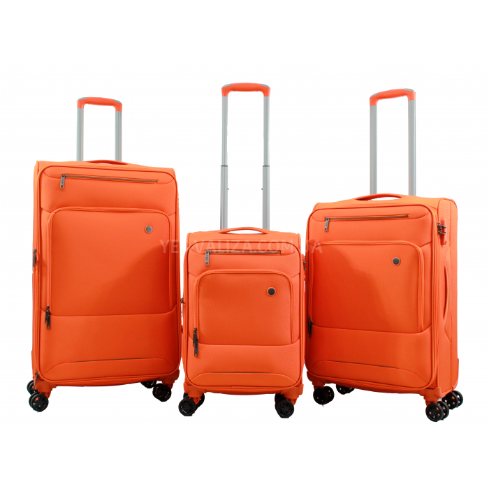 Валіза велика L тканина оранж 80х45.5х30+5см/96л/3.9кг/ 835 Airtex, фото 9