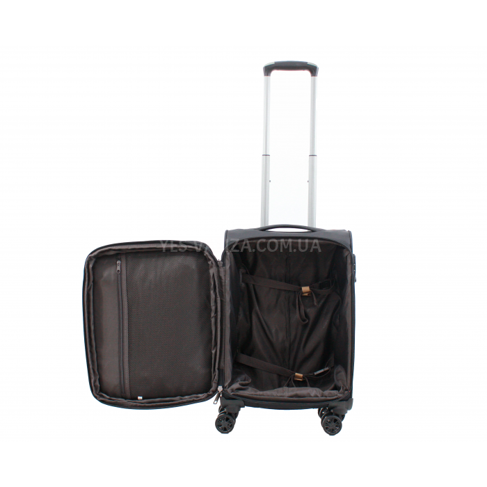 Чемодан ручная кладь S ткань чёрный 55х35х22см/38л/2.75кг/Airtex 835, фото 9