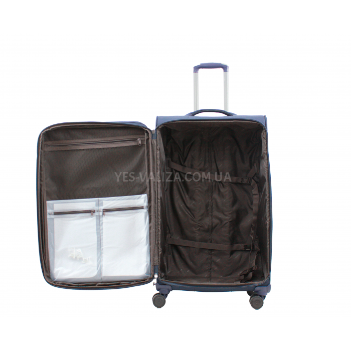 Чемодан большой L ткань синий 80х46х29(+5)см/96л/3.8кг/Airtex 839, фото 9