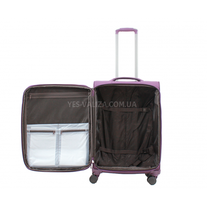 Валіза середня M тканина фіолет 68х43х27(+5)см/68л/3.3кг/Airtex 839, фото 9