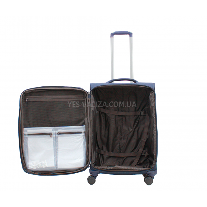 Валіза середня M тканина cиній 68х43х27(+5)см/68л/3.3кг/Airtex 839, фото 8