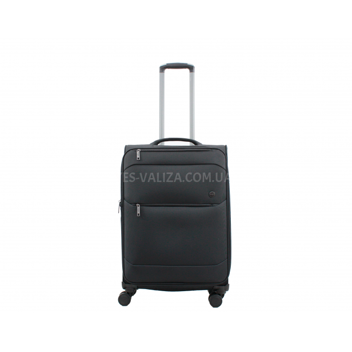 Чемодан средний M ткань чёрный 68х43х27(+5)см/68л/3.3кг/Airtex 839, фото 3