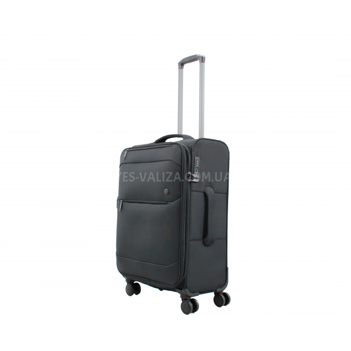 Чемодан средний M ткань чёрный 68х43х27(+5)см/68л/3.3кг/Airtex 839, фото 1