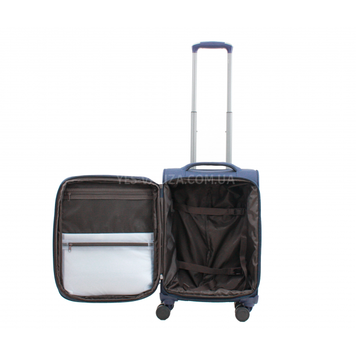 Чемодан ручная кладь S ткань синий 55х35х22(+5)см/38л/2.7кг/Airtex 839, фото 8