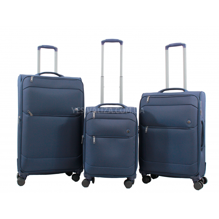 Чемодан ручная кладь S ткань синий 55х35х22(+5)см/38л/2.7кг/Airtex 839, фото 10