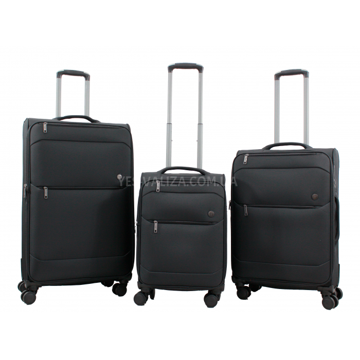 Чемодан ручная кладь S ткань чёрный 55х35х22(+5)см/38л/2.7кг/Airtex 839, фото 9