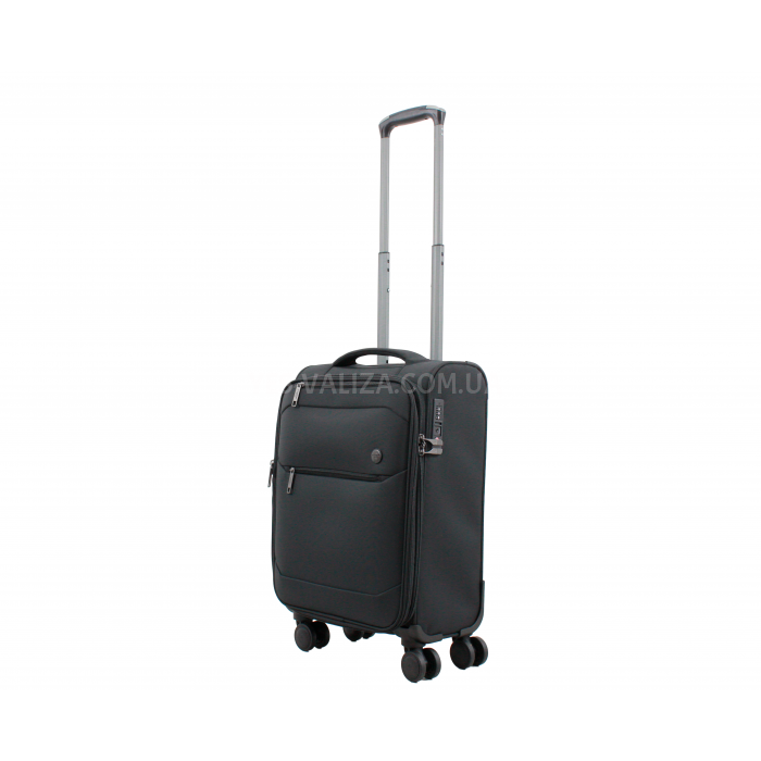 Валіза ручна поклажа S тканина чорний 55х35х22(+5)см/38л/2.7кг/Airtex 839, фото 1