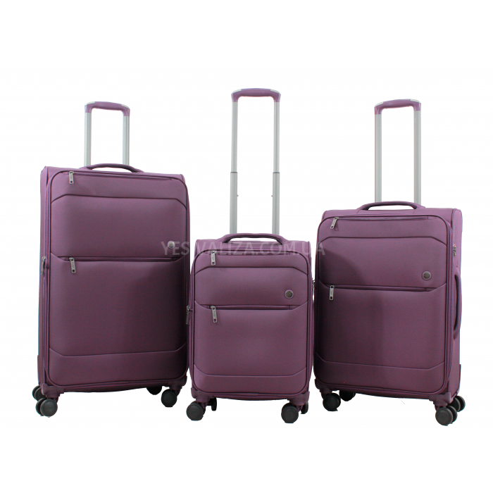 Чемодан ручная кладь S ткань фиолет 55х35х22(+5)см/38л/2.7кг/Airtex 839, фото 10