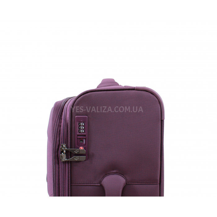 Чемодан ручная кладь S ткань фиолет 55х35х22(+5)см/38л/2.7кг/Airtex 839, фото 8