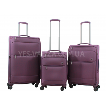 Набір валіз Франція (L M S-3шт) тканина фіолет/Airtex 839