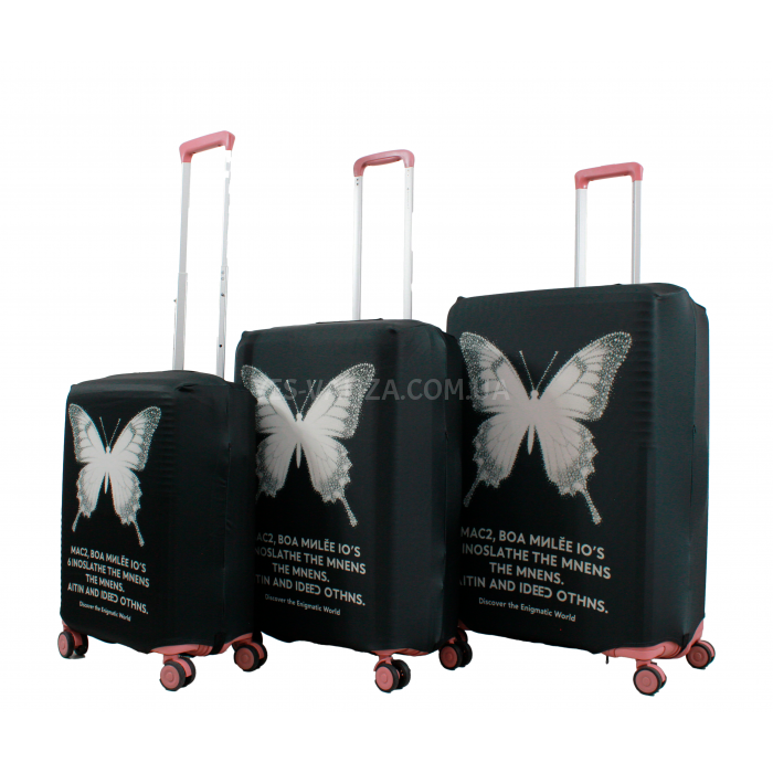 Чохол для валізи Польща середній М (дайвінг) метелик/Fly 342-24, фото 7