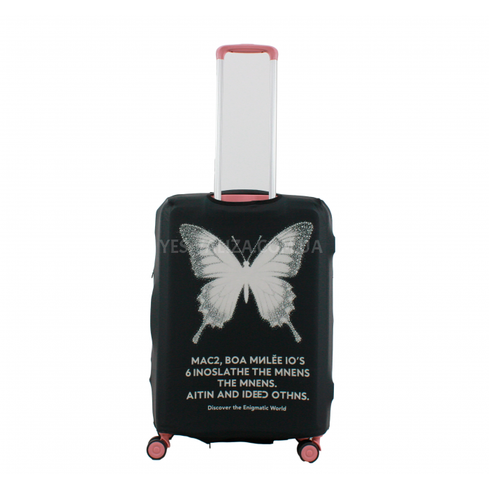 Чехол для чемодана Польша средний М ткань (дайвинг) бабочка/Fly 342-24, фото 3