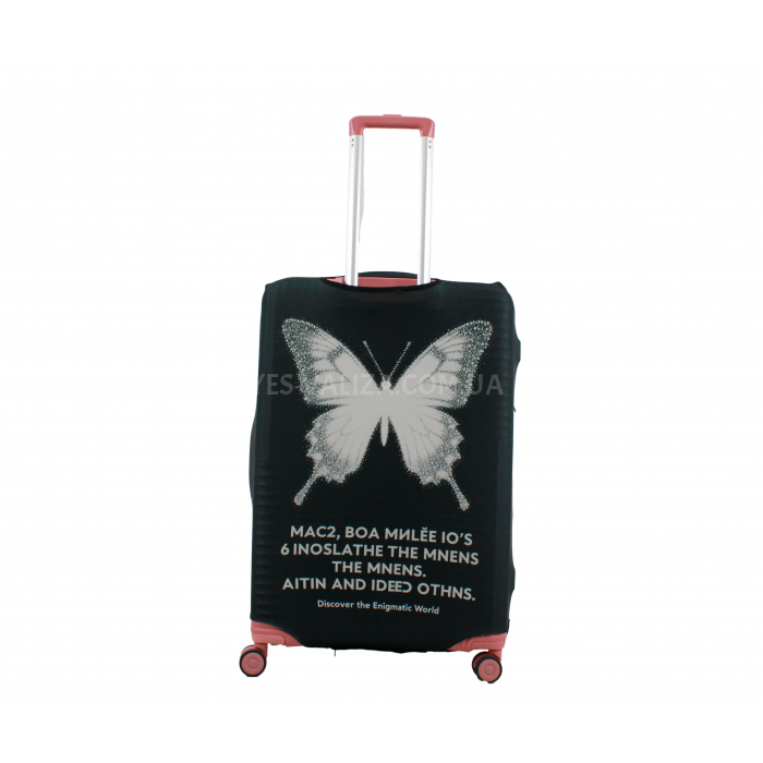 Чохол для валізи Польща великий L тканина (дайвінг) метелик/Fly 342-28, фото 3