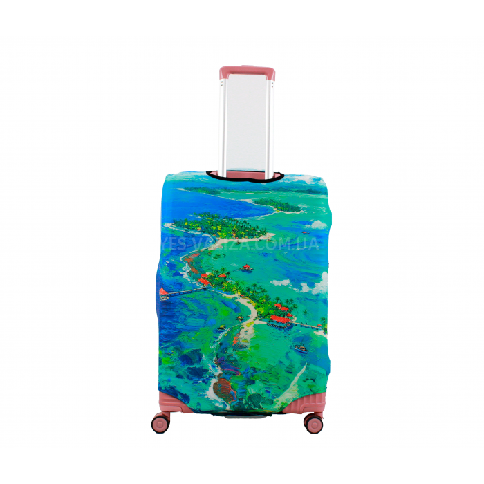 Чохол для валізи Польща великий L тканина (дайвінг) острів /Fly 577-28, фото 3