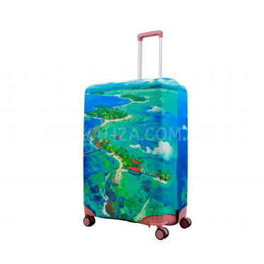 Чохол для валізи Польща великий L тканина (дайвінг) острів /Fly 577-28