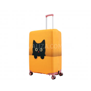 Чехол для чемодана Польша большой L ткань (дайвинг) ч.кот /Fly 977-28