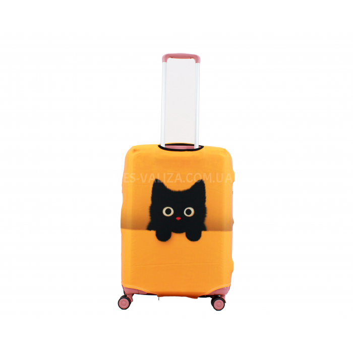 Чехол для чемодана Польша средний М ткань (дайвинг) ч.кот /Fly 977-24, фото 2