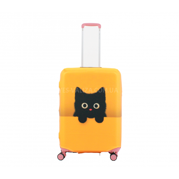 Чохол для валізи Польща середній М (дайвінг) ч.кіт /Fly 977-24, фото 3