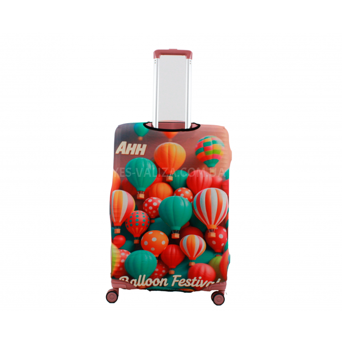 Чохол для валізи Польща великий L тканина (дайвінг) кулі /Fly 037-28, фото 3