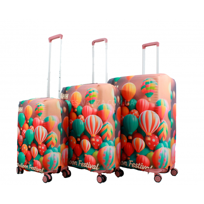 Чохол для валізи Польща середній М (дайвінг) кулі /Fly 037-24, фото 7