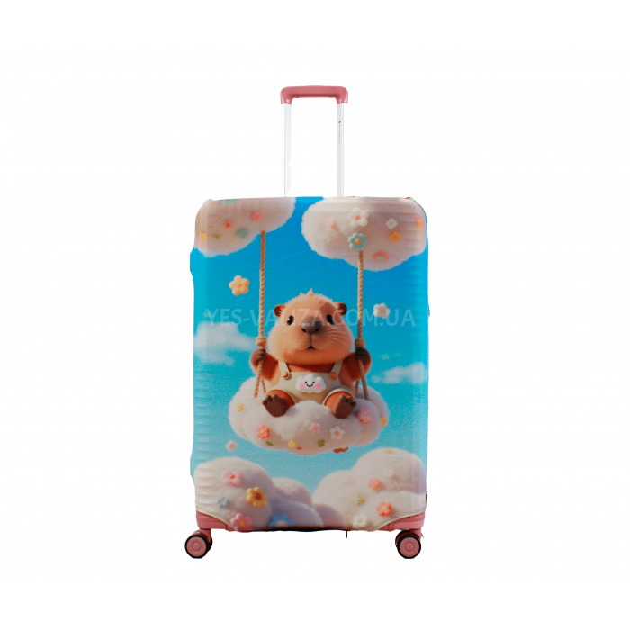 Чехол для чемодана Польша большой L ткань (дайвинг) хомяк /Fly 263-28, фото 2