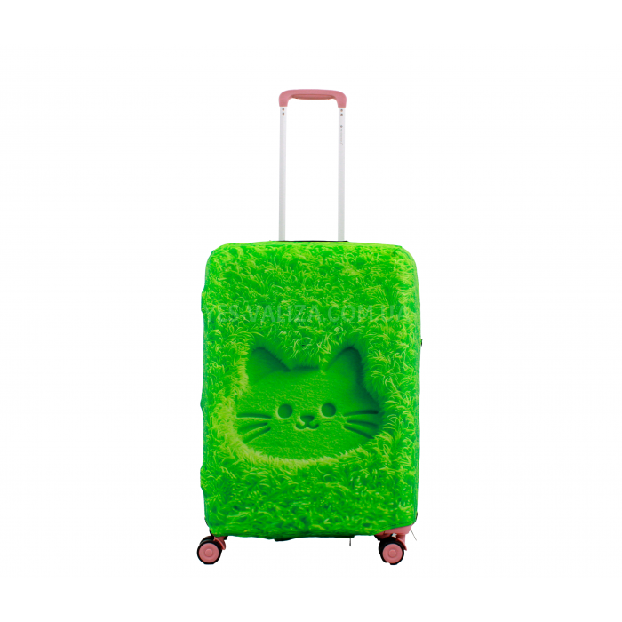 Чехол для чемодана Польша средний М ткань (дайвинг) газон /Fly 647-24, фото 3