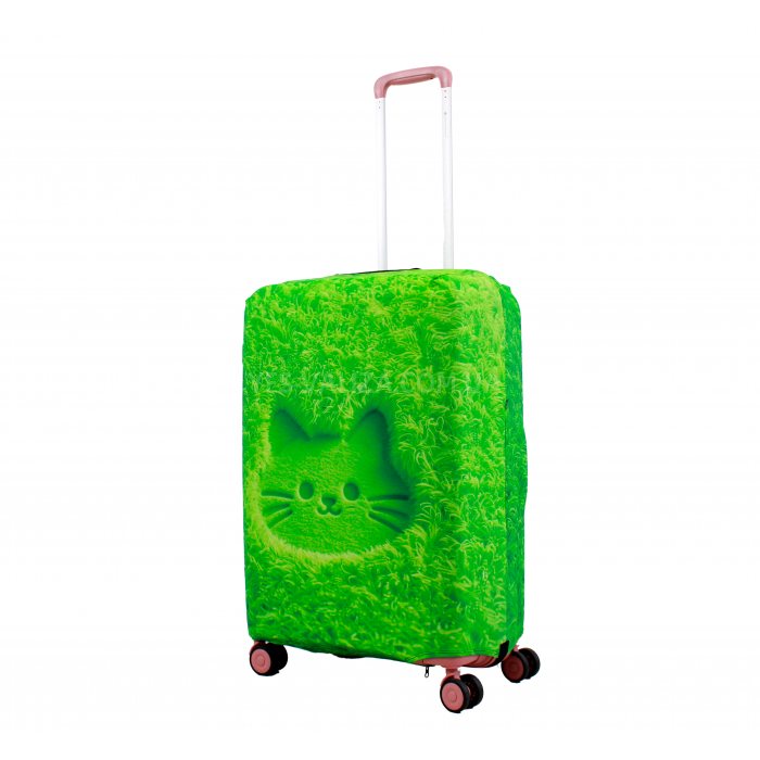 Чехол для чемодана Польша средний М ткань (дайвинг) газон /Fly 647-24, фото 1