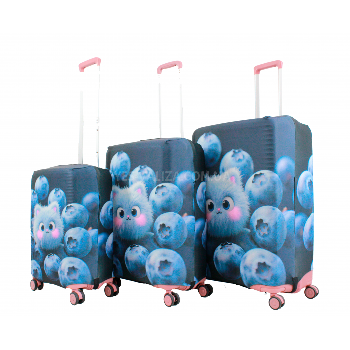 Чохол для валізи Польща великий L тканина (дайвінг) фрукт /Fly 994-28, фото 7