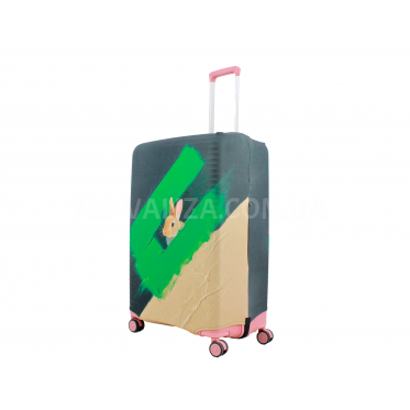 Чехол для чемодана Польша большой L ткань (дайвинг) заяц /Fly 836-28