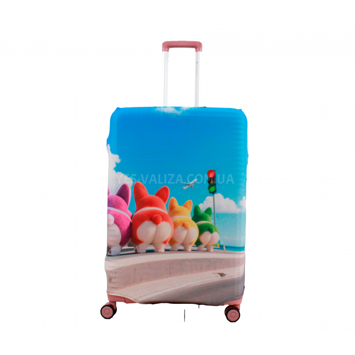 Чохол для валізи Польща великий L тканина (дайвінг) коргі /Fly 198-28, фото 2