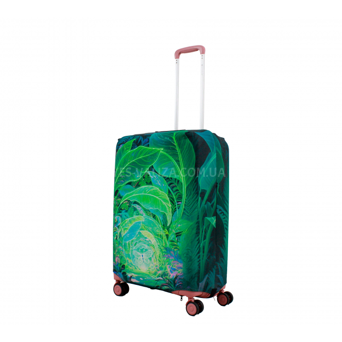 Чехол для чемодана Польша средний М ткань (дайвинг) джангл /Fly 635-24, фото 1