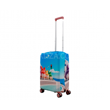 Чехол для чемодана Польша малый S ткань (дайвинг) корги /Fly 198-20