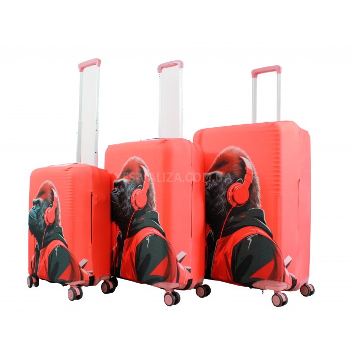 Чехол для чемодана Польша большой L ткань (дайвинг) горила /Fly 498-28, фото 7